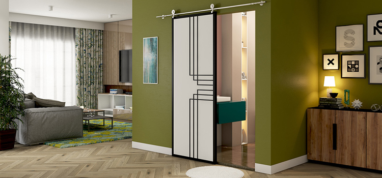 sliding bathroom door installation in Boca Raton